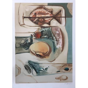 Skoteinos Giorgos, Fossils, Silkscreen print, 70 x 50 cm