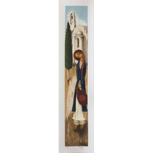 Hatzisotireiou Xanthos, Figure - Part of triptych, Silkscreen print, 75 x 19 cm