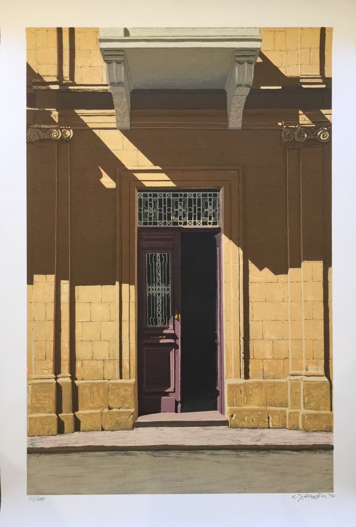 Ladommatos Andreas, Mansion Entrance Door, Silkscreen print, 112 x 76 cm