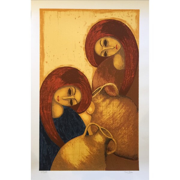 Hatzisotireiou Xanthos, Figures, Silkscreen print, 112 x 76 cm