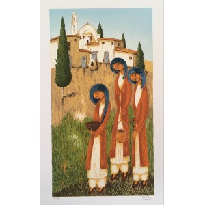 Hatzisotireiou Xanthos, Figures, Silkscreen print, 70 x 44 cm