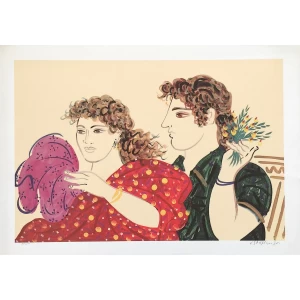 Stathopoulos Giorgos, Couple, silkscreen print, 50.5 x 75 cm