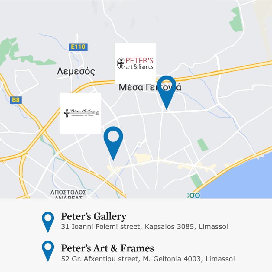 Gallery and Frameshop locations on Limassol map