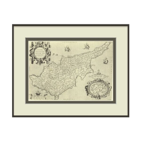Abraham ORTELIUS (publisher), Ioannes a DEUTECUM (engraver), "Cypri Insulae Nova Descript . 1573."