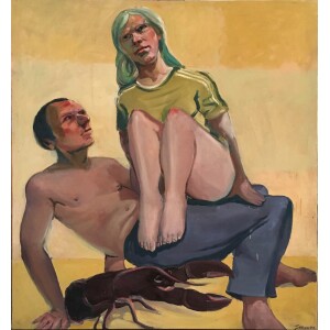 Jepras Zenon, The Lobster, Oil on canvas, 107 x 99.5 cm
