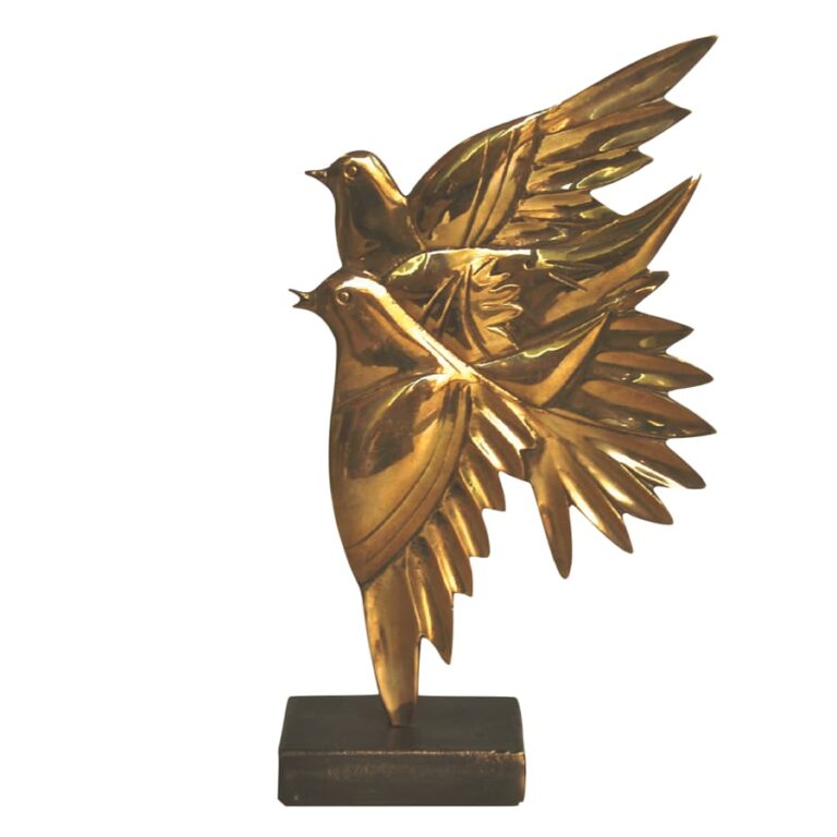 Stathopoulos Giorgos, Doves, Bronze sculpture, 30 x 20 x 3 cm
