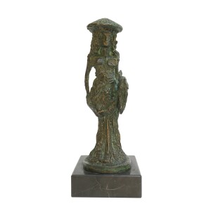 Ghika Hadjikyriakos Nikos, Tanagra figurine, Bronze, 13/90, 29 x 11 x 11 cm
