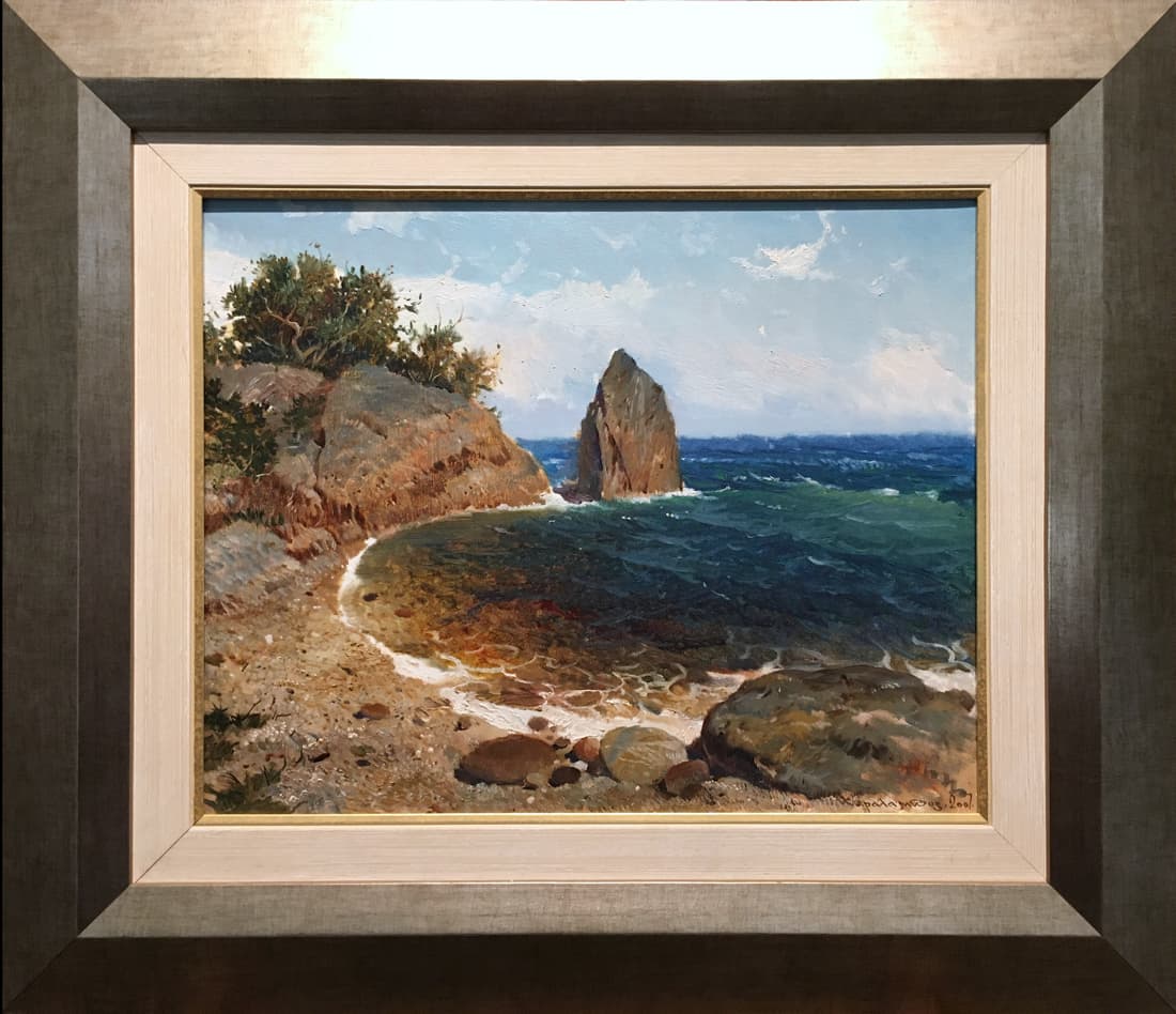 Papadopoulos Charalambos, Beach, Oil on canvas, 40 x 50 cm