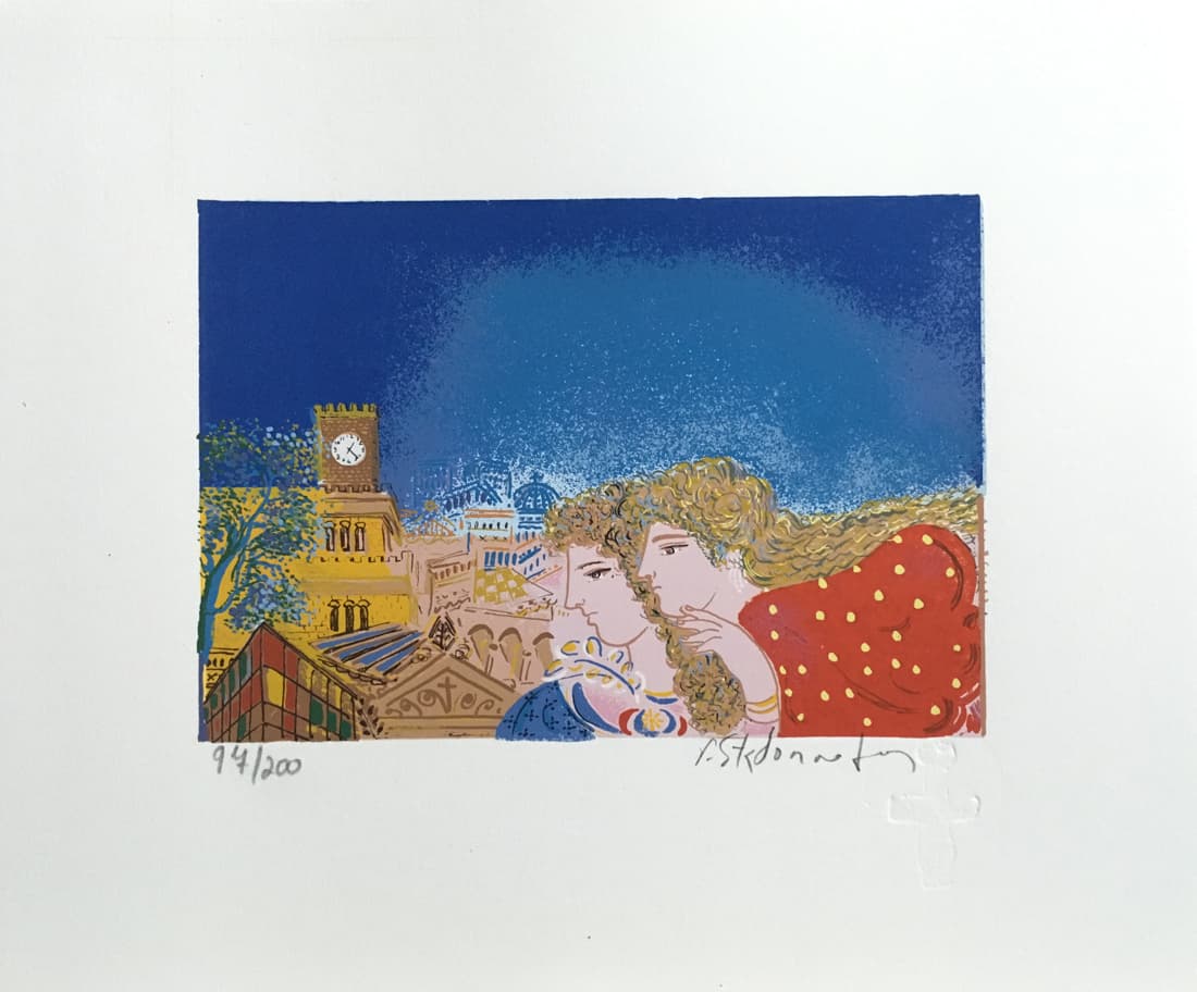 Stathopoulos Giorgos, Couple, Silkscreen print, 18 x 23 cm