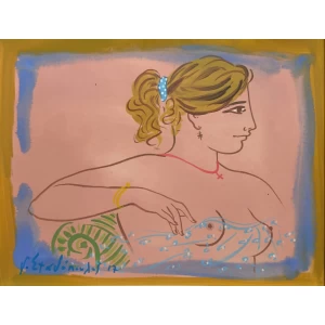 2215-au Stathopoulos Giorgos, Untitled, Acrylic on paper laid on board, 23 x 30 cm