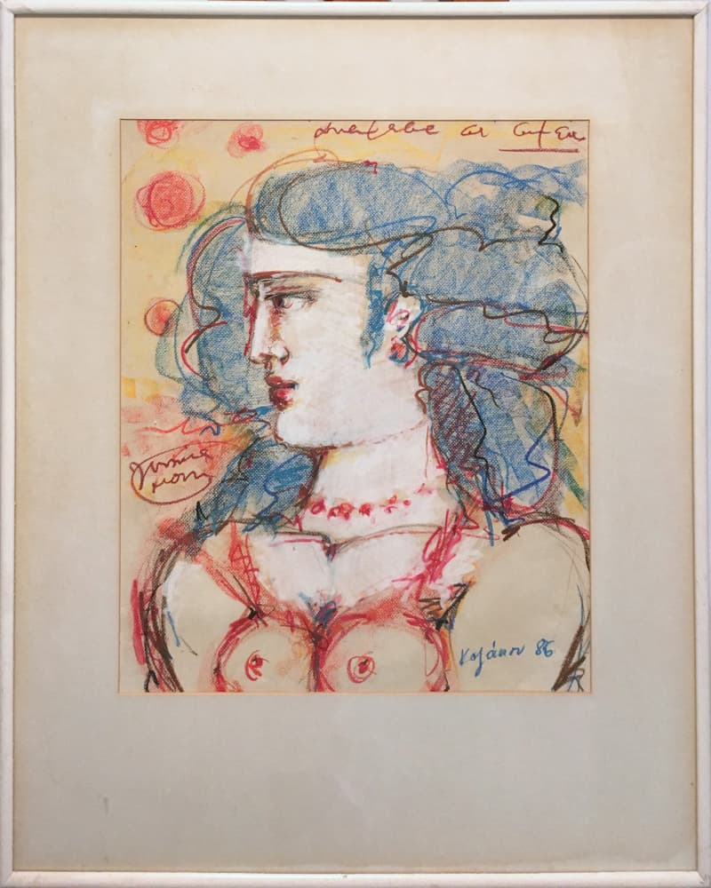 Kozakou Olga, Erotic series, Pastel and aquarelle on paper, 58 x 48 cm