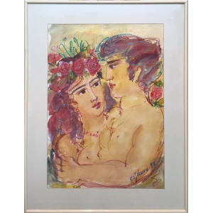 Kozakou Olga, Erotic series, Pastel and aquarelle on paper, 70 x 50 cm