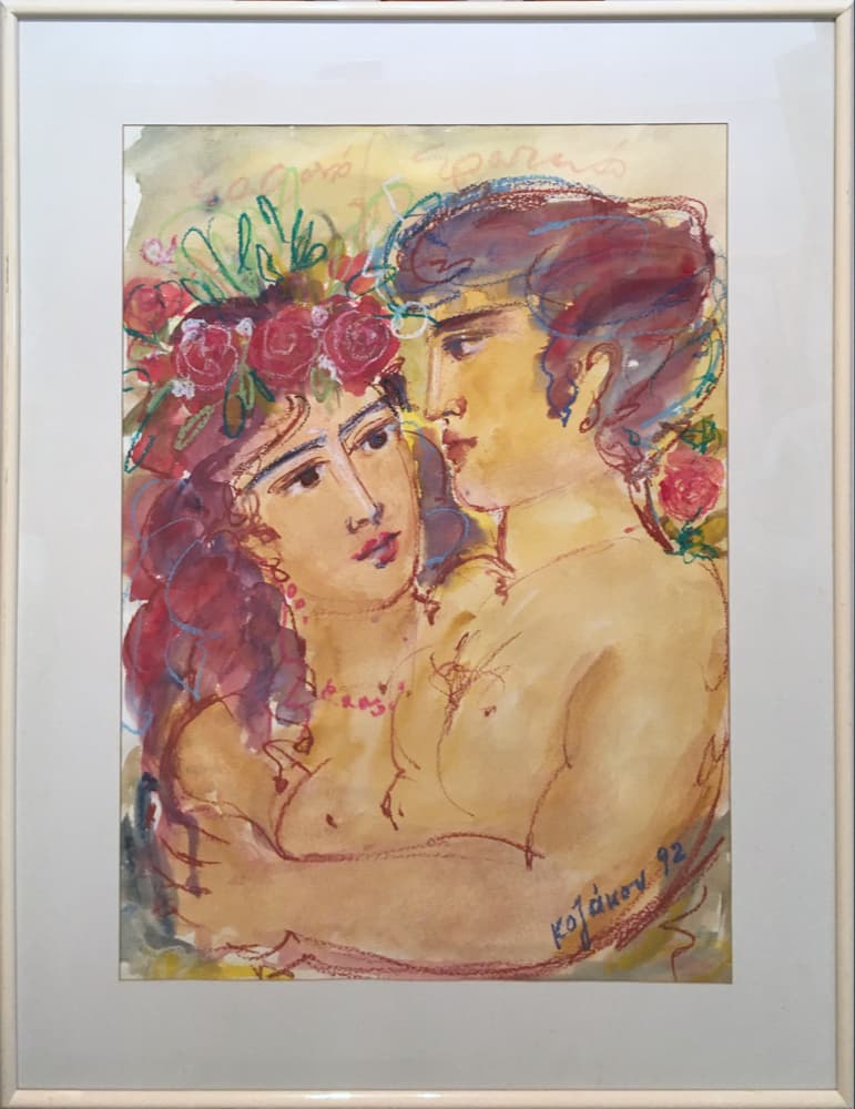 Kozakou Olga, Erotic series, Pastel and aquarelle on paper, 70 x 50 cm