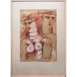 Kozakou Olga, Erotic series, Pastel on paper, 67 x 47.5 cm
