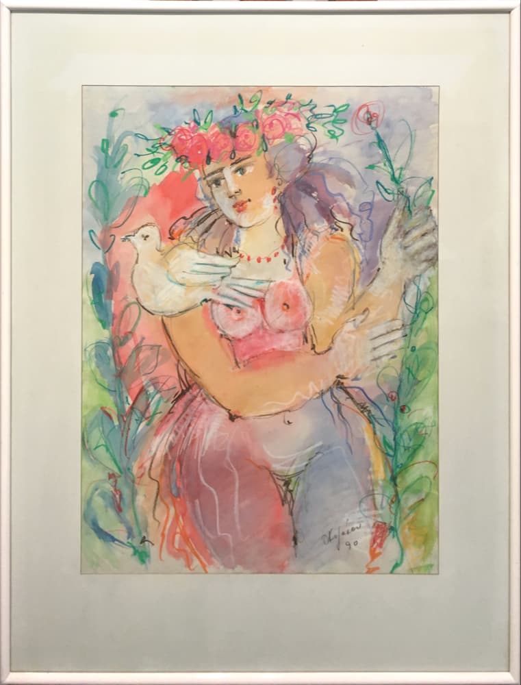 Kozakou Olga, Erotic series, Pastel and aquarelle on paper, 63 x 48.5 cm