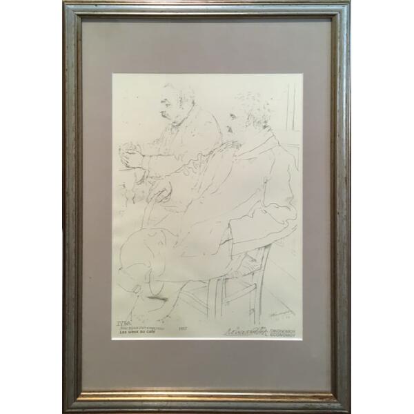 Economou Lefteris, Two Old Men at the Coffee Shop 1957, Limited edition print, 50 x 34 cm