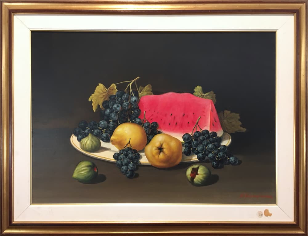 Dimitropoulos Nikos, Still life with fruit, Oil on canvas, 50.5 x 70 cm