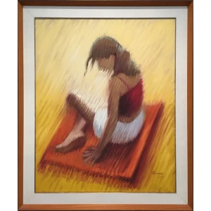 Voskou Ioanna, Figure, Acrylic on canvas, 100 x 80 cm