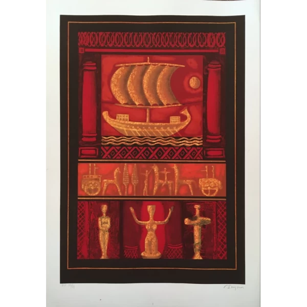 Skoteinos Giorgos, From ‘Archaic’ series - Part of diptych, Silkscreen print, 100 x 70 cm