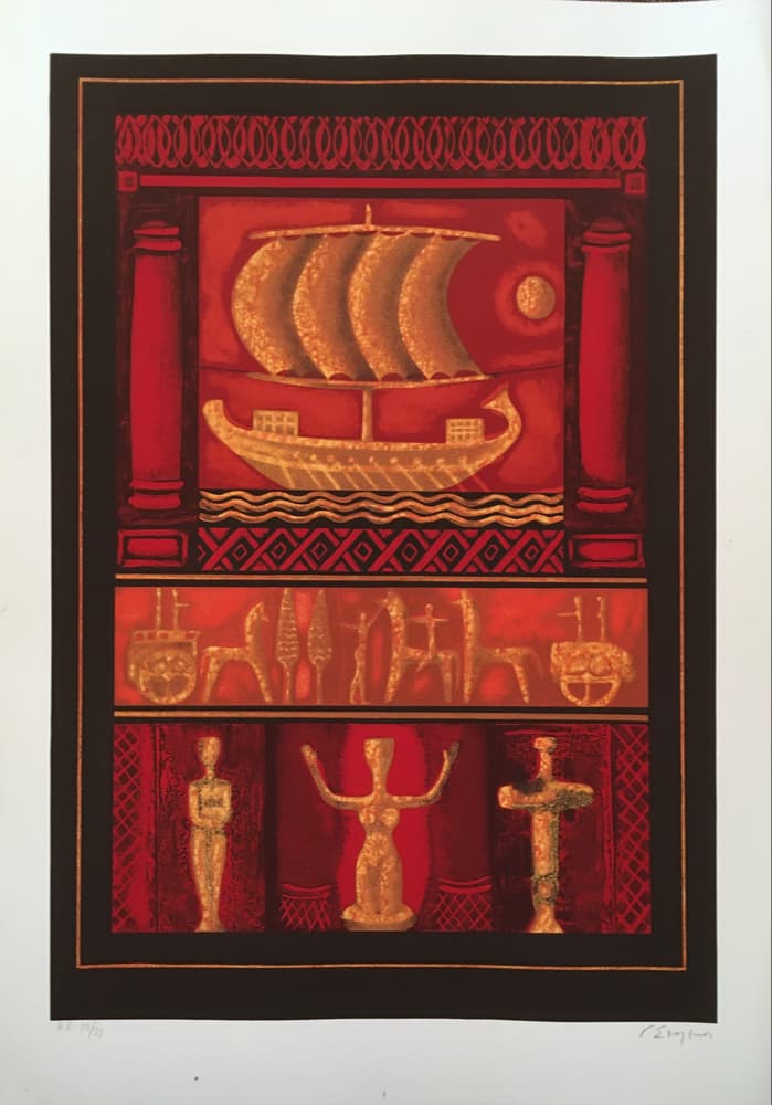 Skoteinos Giorgos, From ‘Archaic’ series - Part of diptych, Silkscreen print, 100 x 70 cm