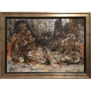 Sam S. Park, Nude, 1987, Oil on canvas, 70 x 100 cm (unframed), 84 x 114 cm (framed)