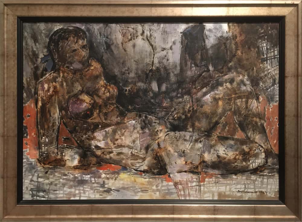 Sam S. Park, Nude, 1987, Oil on canvas, 70 x 100 cm (unframed), 84 x 114 cm (framed)
