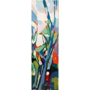 Rentis Retzas, Abstract, Acrylic on canvas, 100 x 30 cm