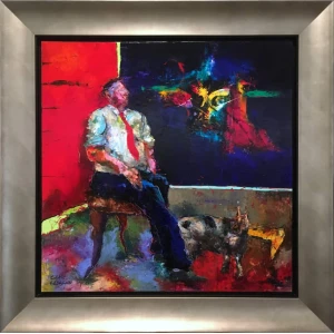Georgiou Kostis, Collector, Oil on canvas, 100 x 100 cm