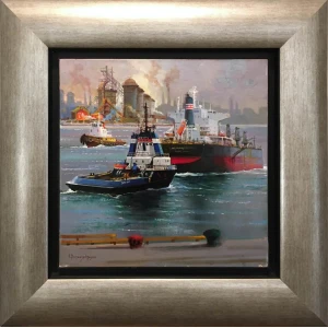 Papanelopoulos Ioannis, Tankers, Oil on canvas, 50 x 50 cm