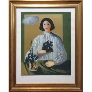 Charalambides Andreas, “Winter” part of ‘Four Seasons’ series, Silkscreen print with gold leaf, 70 x 50 cm