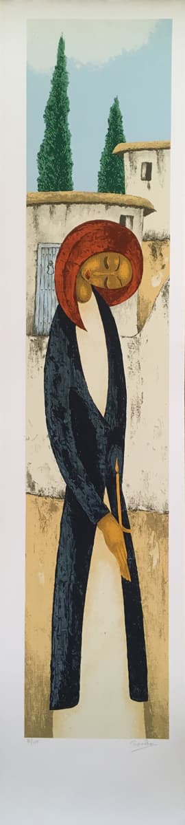 Hatzisotireiou Xanthos, Untitled, Silk-screen printing, 112 x 26 cm