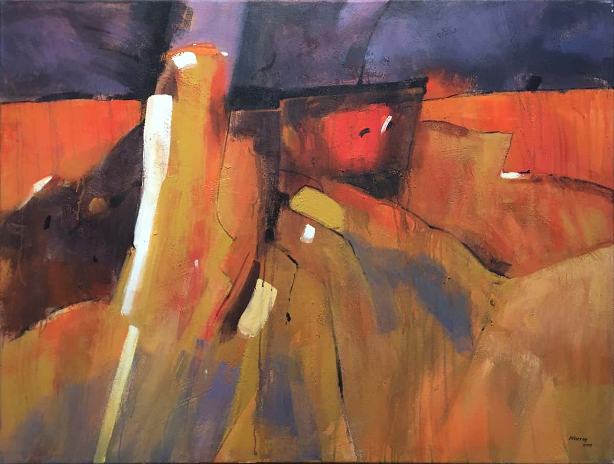 Warren John, Red Shift, Acrylic on canvas, 91 x 122 cm