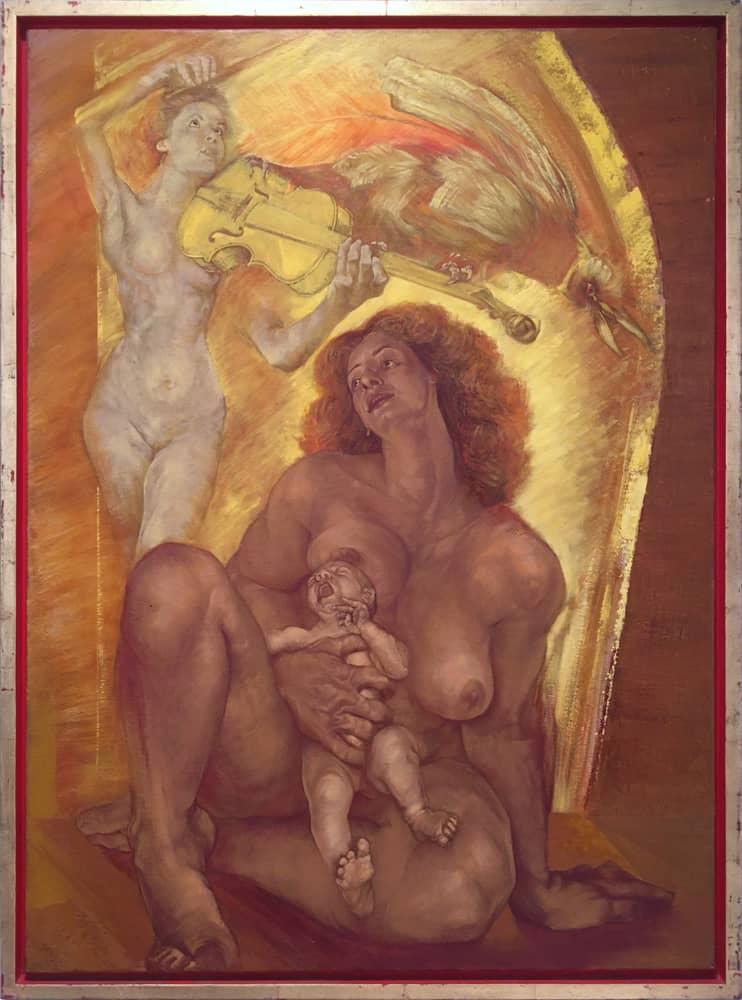 Athineos Stratis, From the Trilogy “Birth-Life-Death”, From series ‘Birth’, Oil on canvas, 110 x 80 cm