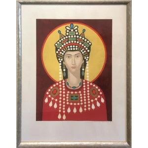 Kotsonis Giorgos, Byzantine Queen, Silkscreen print, 82 x 52.5 cm (66 x 50 cm)