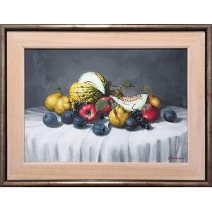 Dimitropoulos Nikos, Still life with fruit, Oil on canvas, 50 x 70 cm