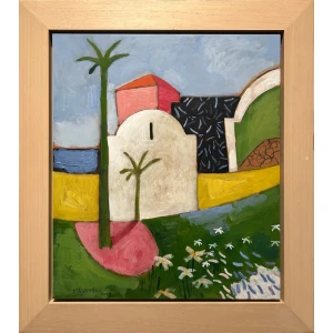 2679-bn Charalambides Michalis, Untitled, Oil on canvas, 63 x 55 cm