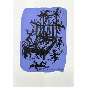 160125.ha.ts.2-au Hambis Tsangaris, Goblins (Kallikantzaroi series), Silkscreen print, 50 x 35 cm