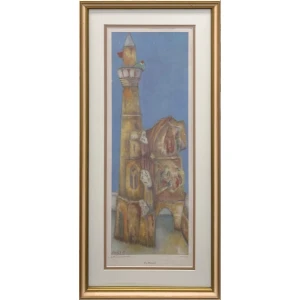 130225.po.ge.1-au Georghiou George Pol, The Minaret, Print, 64 x 23 cm