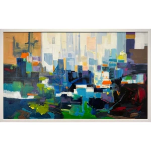2603-au Rentis Retzas, Abstract, Acrylic on canvas, 90 x 146 cm