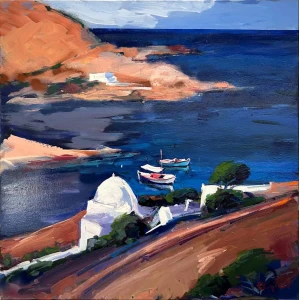 2686-au Kolokythas Vassilis, Untitled, Oil on canvas, 100 x 100 cm