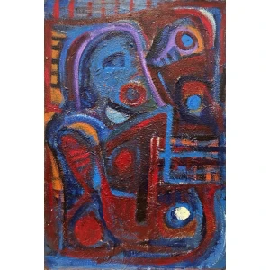 1792-au Stavrou Giorgos, Untitled, Acrylic on canvas, 90 x 60 cm