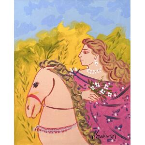 2092-au Stathopoulos Giorgos, Untitled, Acrylic on paper laid on board, 31 x 25 cm