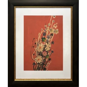 2728-ps Tsingos Thanos, Daisies, Oil on paper, 70 x 50 cm