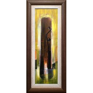 1610-au Michaelides Petros, Untitled, Oil on canvas, 100 x 30 cm