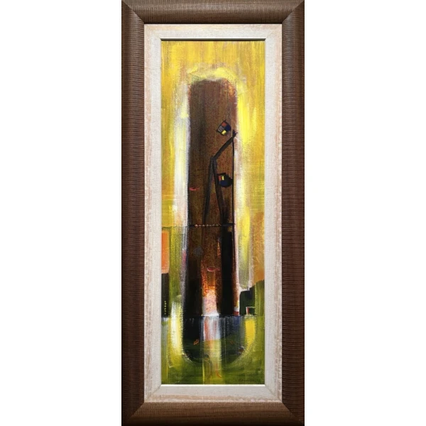 1610-au Michaelides Petros, Untitled, Oil on canvas, 100 x 30 cm