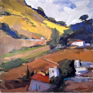 2710-au Kolokythas Vasilis, Manesi (Kalavrita), Oil on canvas, 100 x 100 cm