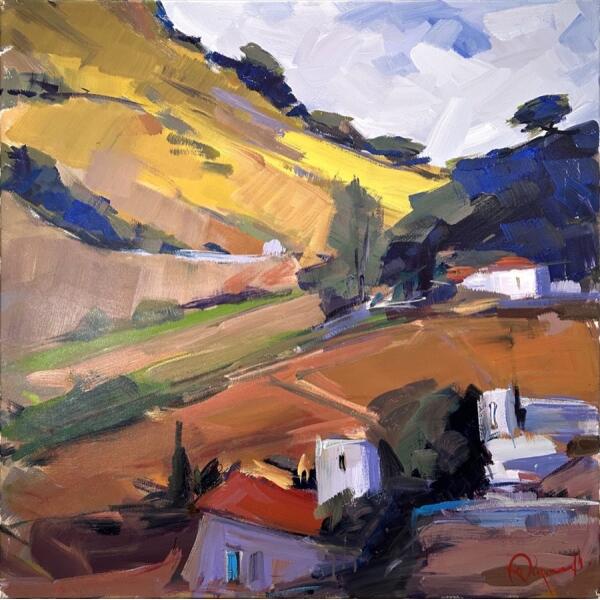 2710-au Kolokythas Vasilis, Manesi (Kalavrita), Oil on canvas, 100 x 100 cm