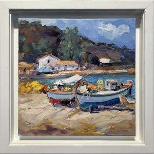 2375-au Kolokythas Vasilis, Karnagio, Preveza, Oil on canvas, 40 x 40 cm