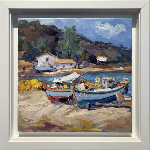 2375-au Kolokythas Vasilis, Karnagio, Preveza, Oil on canvas, 40 x 40 cm