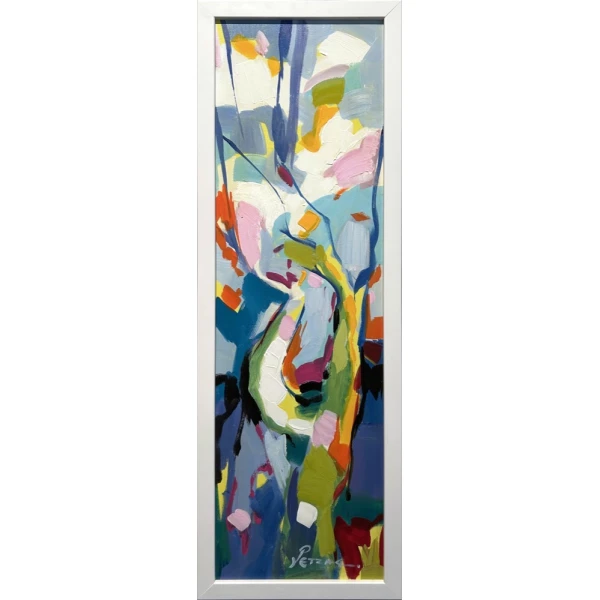 2589-au Rentis Retzas, Abstract, Acrylic on canvas, 100 x 30 cm